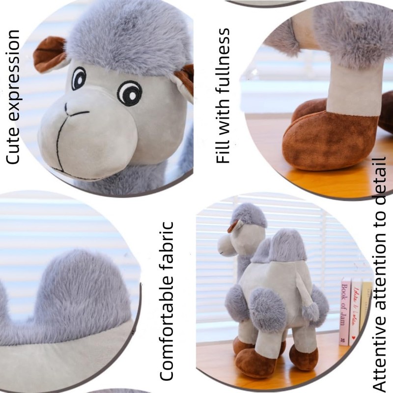 OUKEYI Camel Plush Toy, 13.7”/ 35 cm Cute Camel Stuffed