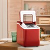 Posdutti Ice Maker Machine for Countertop, Bullet-Shaped Ice Cubes Ready