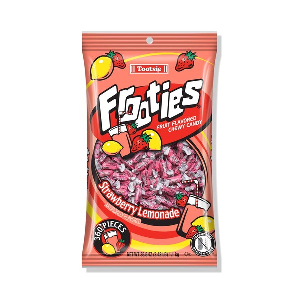 Strawberry Lemonade Frooties - Tootsie Roll Chewy Candy - 360 Piece Count, 38.8 oz Bag