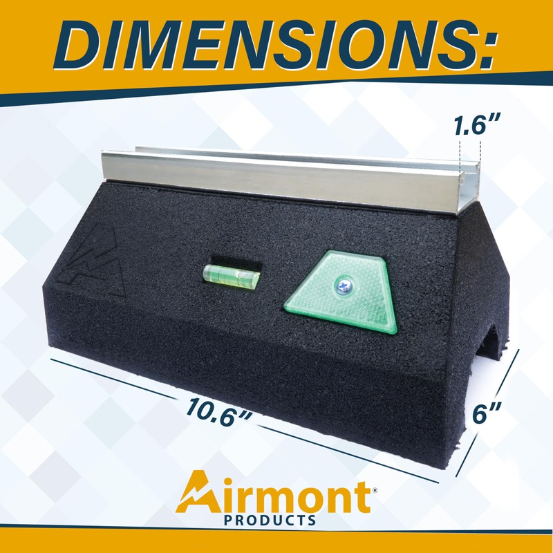 Rooftop Block Support – Single Base with Channel | Heavy-Duty