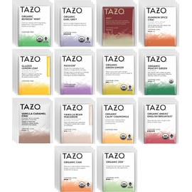 TAZO Tea Bags Sampler Assortment Variety Pack Gift Box (42 Count) 14 Different Flavors Gifts for Her Him Women Men Tea Lovers Couples Family Friends Coworker