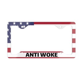 Anti Woke License Plate Frame Normal Conservative Values Message Car Accessory