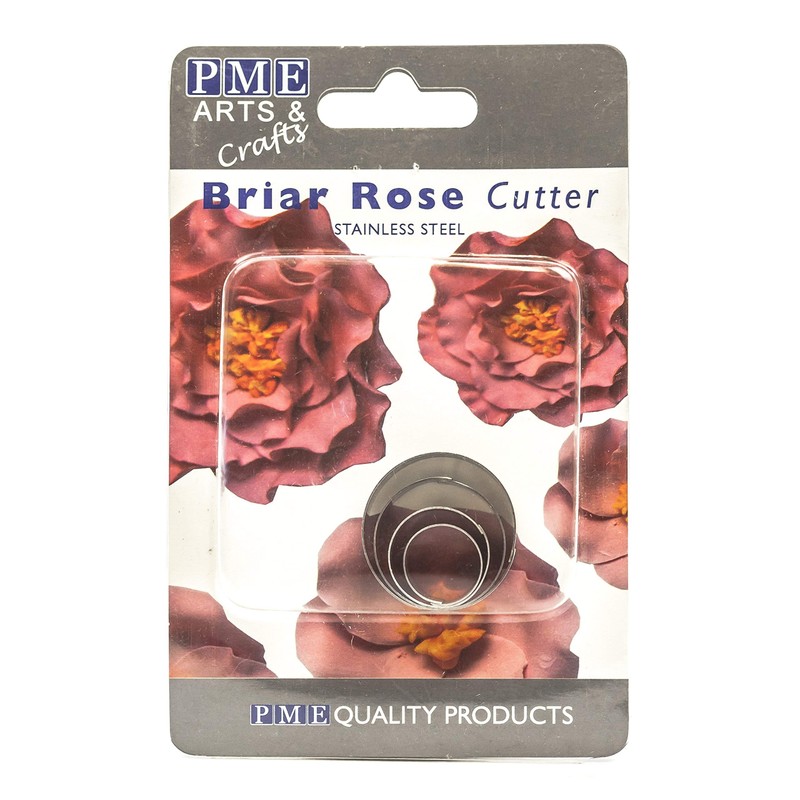PME Stainless Steel Briar Rose Petal Cutters, Set of 4