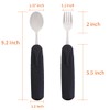 Forzaddik Adaptive Utensils Spoons Forks Set,Open Handle Design Provides Several