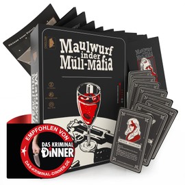 Misterio Crime Dinner for Home - Mole in the Rubbish Mafia | Crime Dinner Evening for 6 to 8 People | Crime Dinner 8 People - Mafia Crime Game