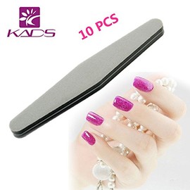 KADS KADS Nail Files 10pcs Sawing 100/180 Buffer Polish Buffer Nail Art Pedicure Block Manicure Sanding Buffer (Grey)