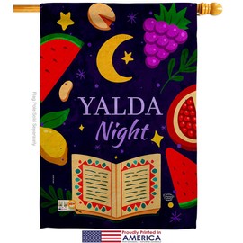 Ornament Collection Faith Yalda Night Garden House Flags Kit Religious Hope Grace Peace Dove Christian Religion Easter Small Decorative Gift Yard Banner Made in USA 28 X 40