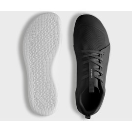 AIRHAS - Zapatos descalzos para hombre, sin gota, para entrenamiento, minimalistas, para gimnasio, para hombre, peso muerto, tenis de entrenamiento cruzado, Negro/Blanco, 32 cm