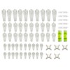 WYAN 62 pieces traceless picture hooks, 5 designs nails without