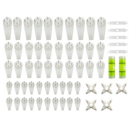 WYAN 62 pieces traceless picture hooks, 5 designs nails without drilling picture hooks for wedding photos and home office hanging hardware kit (white)