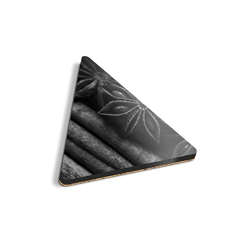 1 x Triangle Coaster - BW - Star Anise Cinnamon