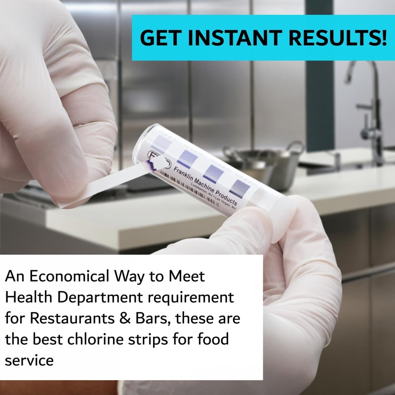 Restaurant Sanitizer Test Kit Combo, 2 x Vial of 100