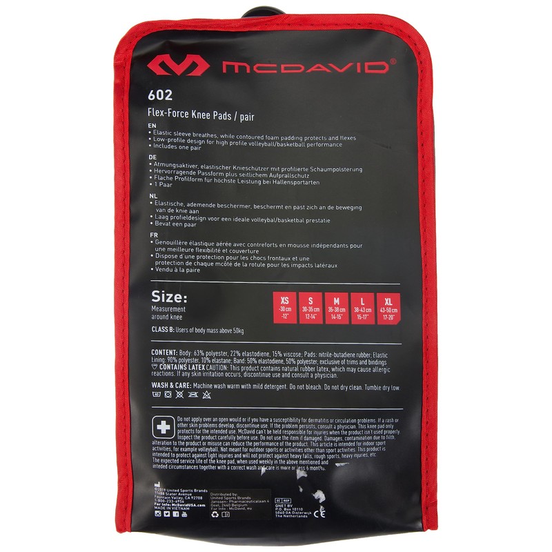 McDavid Adult 602R Knieschoner, Schwarz, S