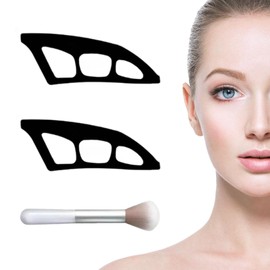 LUMOOM 3PCS Lidschatten Schablone, Wiederverwendbares Eyetour Eyeshadow Tool, 2× Eyeliner Schablone und 1× Lidschatten Applikator, für Anfänger und Mädchen Augen Make-up Hilfe