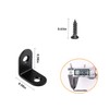 60 Packs Black L Bracket 25 x 25mm Corner Braces,YMAISS
