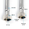 XPOtool Flexible Hose 500 mm Length, Inner Diameter DN8, 1/2