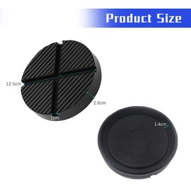 VZU 2PCS Car Jack Rubber Pad, 125x125x26mm Cross Groove Stripes Trolley Jack Rubber Pad, Jack Stands Rubber Pad, Lifting Jack Pad, Universal Jack Stabilizers Pad