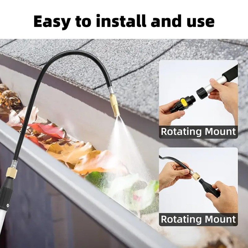 TianfuSpanda 8FT/2.4M Gutter Cleaner Tool from Ground, Extendable Gutter Cleaning