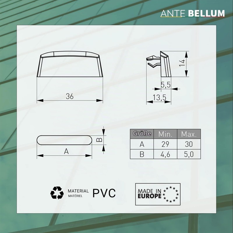 Ante Bellum Window Drainage Caps - 36mm Plastic Drain Caps