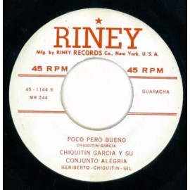 CHIQUITIN GARCIA Conjunto Alegria Charanga 45 Cachetero / Poco Pero Bueno  HEAR