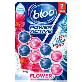 Bloo Power Active Toilet Rim Block, Fresh Flowers, 2 x 50g