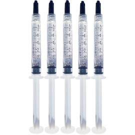 Bright White Smiles 44% Teeth Whitening Gel Syringe Refill Pack, Carbamide Peroxide, 5 Syringes (3ml),Tooth Whitener Formula