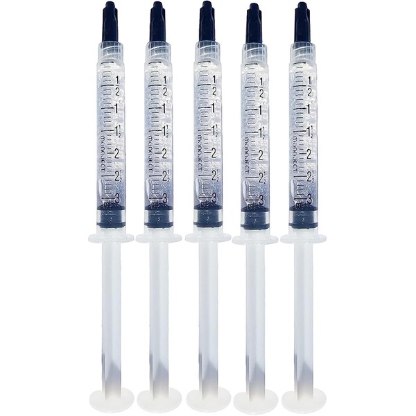 Bright White Smiles 44% Teeth Whitening Gel Syringe Refill Pack,