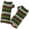 GURU SHOP Ringed Hand Warmers from Nepal, Hand Knitted Virgin