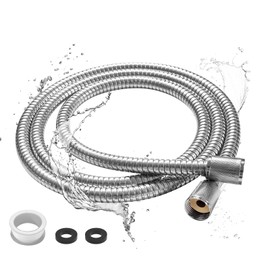 Shower Hose Extra Long 71 Inches Waysse Stainless Steel Handheld Shower Head Hose with Brass Insert and Nut for Bathing Pet Cleaning Silver