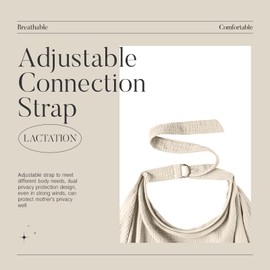 ROUDJER Nursing Cover Breastfeeding, Soft Breathable Cotton Nursing Cover, Multi Use Breastfeeding Cover, Baby Car Seat Stroller Cover (Grey)