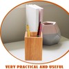 SEWACC 2pcs Pen Container Bamboo Brush Pot Stationery Organizer Pencil