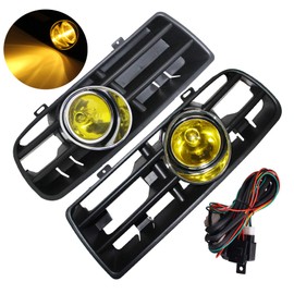 Front Bumper Grill for V-W Mk4 Jetta Golf GTI 1998-2004 with Tungsten Fog Lamp Day Running Light