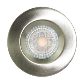 Luceco Fixed Fire Rated GU10 Downlight, Brushed Steel Alloy Steel