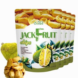 Far's Orchard Jackfruit Chips – 4 Pack (2 oz Resealable Bags), Exotic Crunchy Fruit Snack, Vegan, Non GMO, Gluten Free, No Additives
