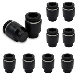 Bwintech 10 pieces 4 mm hose AD push-to-connect pneumatic cap plug fitting (PPF4)