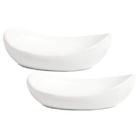 FORLONG Juego De 2 Jaboneras De Cerámica para Baño, Bañera Y Fregadero ¼ ¼‰ Blanco