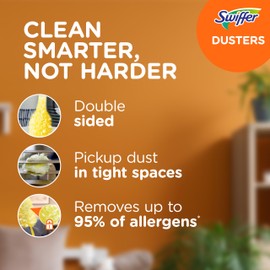 Swiffer Swiffer Duster Heavy Duty Dusting Kit, Cleaning Supplies, 3 ft Extended Handle, 1 Duster, 12 Refills