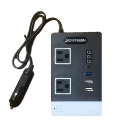MOVFFGGRM Car Power Inverter, 300W, 2 AC Outlets, 3 USB Ports, Digital Display (300W)