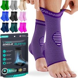 Modvel Foot & Ankle Brace Socks for Sprained Ankle Compression Sleeve - Foot Support for Women & Men - Tendonitis & Arthritis Ankle Brace Sports Running, Torn Ligaments & Women Stabilizing Ankle Wrap