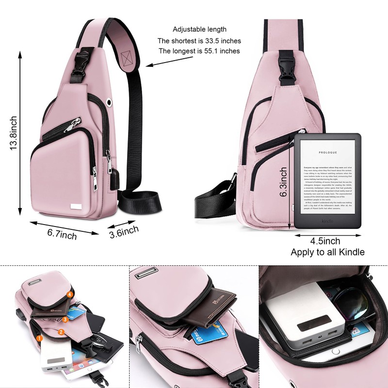 Waterproof Sling Bag Crossbody Backpack for Men Women Sling Backpack