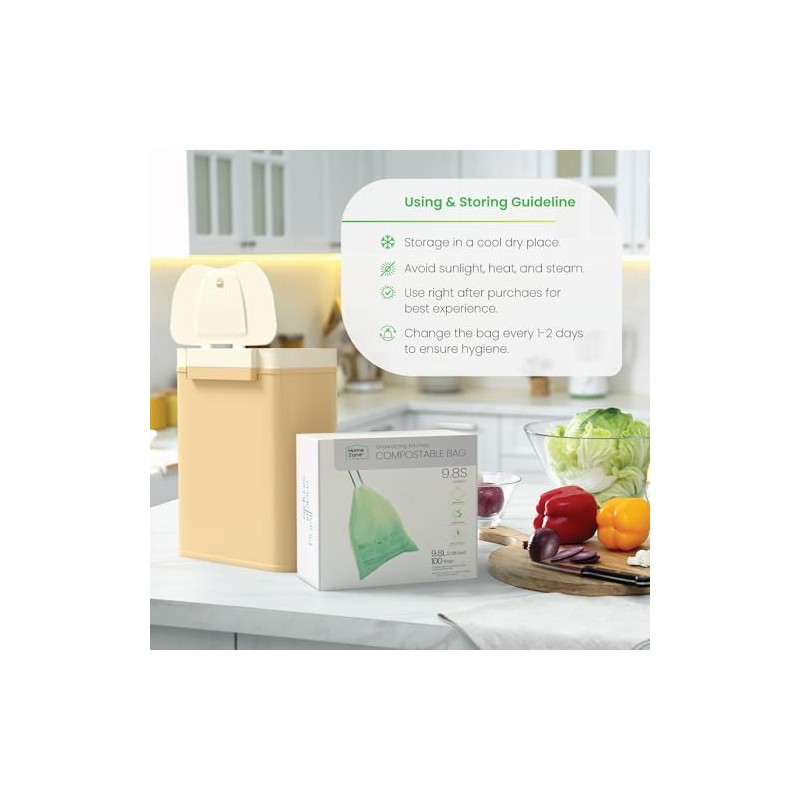 Home Zone Living 2.58 Gallon Small Compost Kitchen Trash Bags