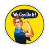Rosie The Riveter We Can Do It 4"x4" Vinyl Sticker Decal