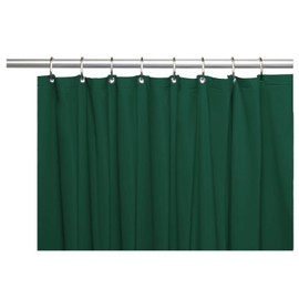 Venice Elegant Home Heavy Duty Vinyl Shower Curtain Liner with 12 Metal Grommets Dark Green
