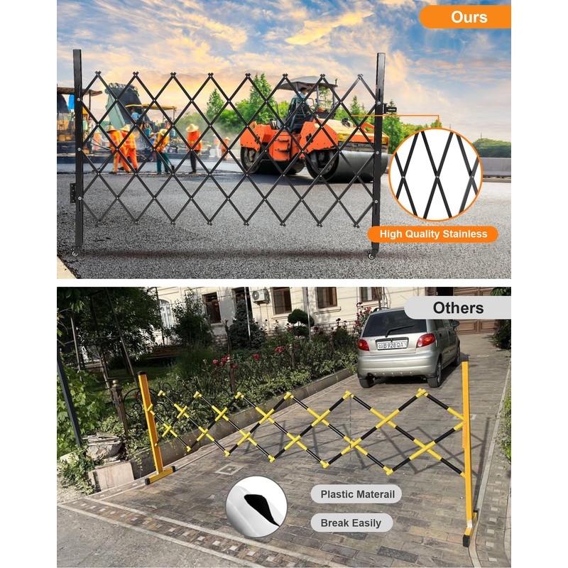 Single Folding Security Gate, 50" H x 75" W Flexible