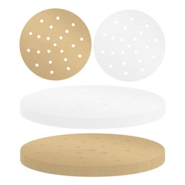 200 Pieces of Baking Paper with Holes, Non-Stick and Heat-Resistant Baking Paper, Kitchen Supplies, Suitable for Air Fryers and Steamers.