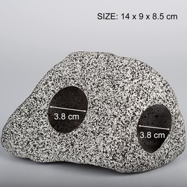 Aquarium Decoration Rock Caves, Fish Tank Accessories Cave Hideout, Hideaway for Small Fishes Shrimp Cichlid Cave Hiding Breeding Spawning, Betta Fish Hideout (D-1101)