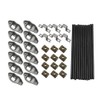 UINIEBOOM 9.638" Pushrods Rockers Arms Kit Compatible with Jeep Wrangler