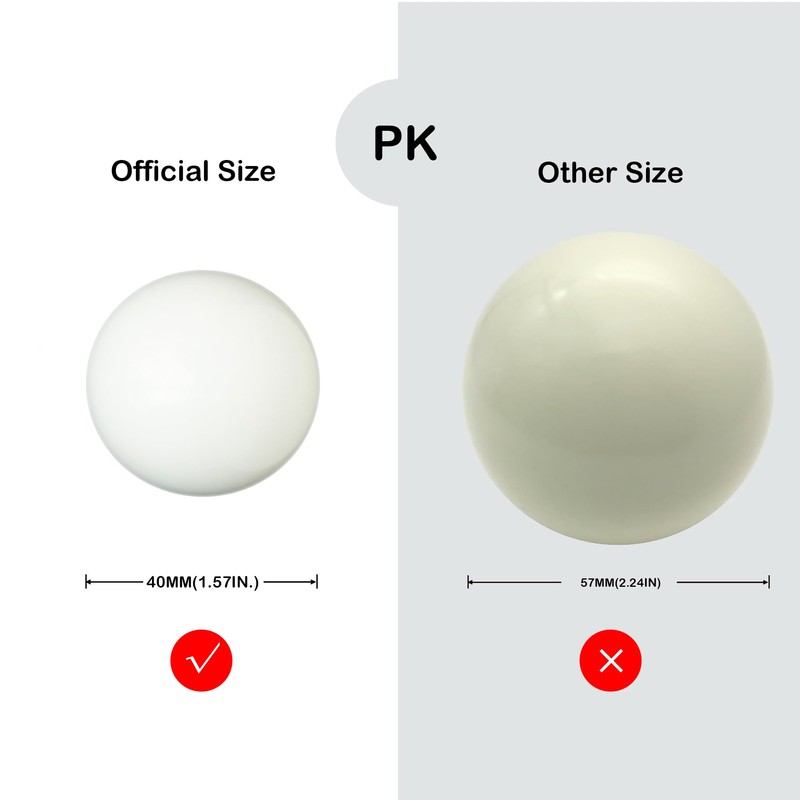 OUTOSS-Pallino for Bocce Ball Game,Boule Game,Jack for Petanque Game,Size-40mm(1.57In.),White-2 Packs