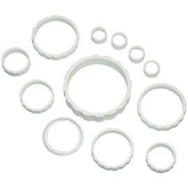 Knob Cover 12 Piece Set Compatible With Ford Bronco Sport Interior Ac Radio (White)