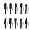 ASNOMY 10PCS Woodworking Twist Drill Bits, Wood Carving File Rasp